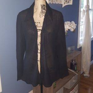 Sexy see through shirt ties in front